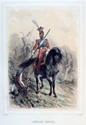 Lancer vermelho, 1859.
