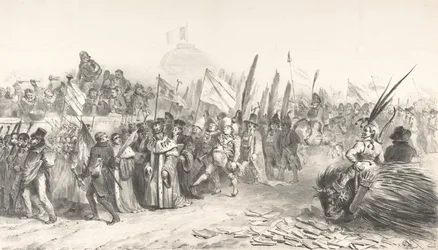 A Grande Revisão do Juste-Milieu Passing La Caricature, 30 de outubro de 1832 Gran..., outubro de 1832