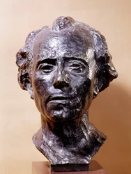 Busto de Gustav Mahler (1860-1911) compositor Escultura de Auguste Rodin (1840-1917) Paris do século XIX, Musee Rodin