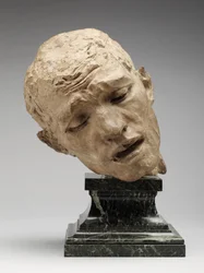 Cabeça de Pierre de Wiessant, c.1885; gesso fundido c.1912 (gesso colorido misturado com argila e areia)