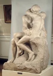 O Beijo. Escultura em mármore (1840-1917)