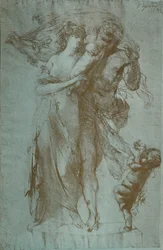 Desenho a lápis de Auguste Rodin, c1860-1906, 1906-7