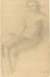 Nu feminino sentado