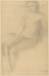 Nu feminino sentado