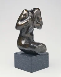 Torso feminino sentado pequeno, molde moderno (bronze)