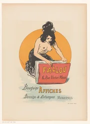 Cartaz para a loja de livros e impressão Fallou em Paris