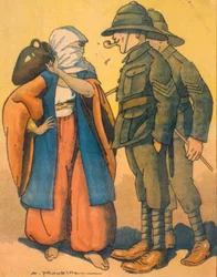 1.ª Guerra Mundial / Médio Oriente / Caricatura / La Baionnette
