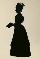 Silhueta de Susan Edmonstone Ferrier, chamada Susan Ferrier (1782-1854), romancista escocesa, ca. 1830, por Augustin Edouart (1789-1861)