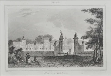 Vista do Palácio Wilanów, 1840