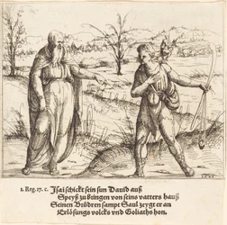 Jesse envia David para seus irmãos e Saul, 1548.