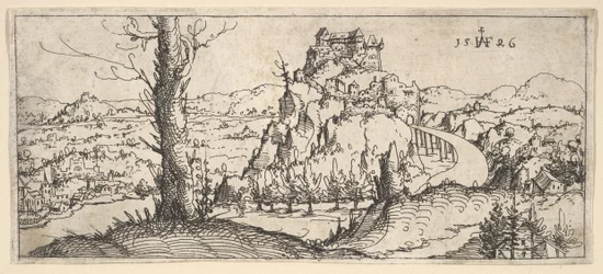 Paisagem com pedras altas e fortalezas, 1546.