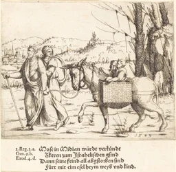 Moisés retorna ao Egito de Midiã, 1549.
