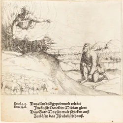 Moisés e a Sarça Ardente, 1548.