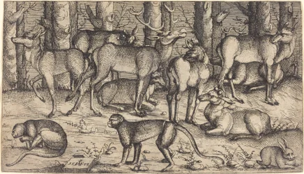 Veados na Floresta, 1545.