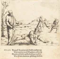O Castigo de Ananias e Safira, 1549.
