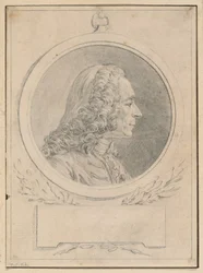 Retrato de Voltaire, segundo o busto de Jean-Baptiste Lemoyne II