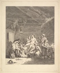 Após a noite de núpcias, os lençóis devem ser mostrados. De Voyage en Sibérie, 1767