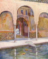 Sala dos Embaixadores, Alhambra (litografia a cores)