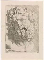 Chefe de Laocoön
Estudos para um livro de desenhos após as esculturas e figuras clássicas de Anthony van Dyck (título da série)