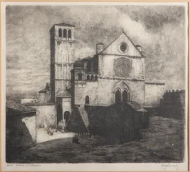 Assis, Basílica de São Francisco (gravura sobre papel)