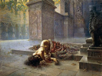 Semiramis a morrer no túmulo do Nino