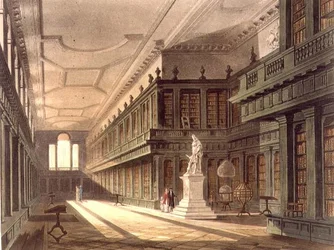 Interior da Biblioteca do All Souls College, ilustração da 