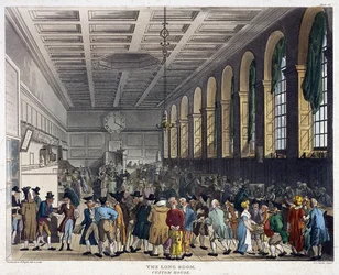 Interior da Custom House, Londres, 1808