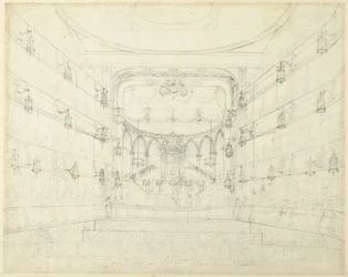 Estudo para uma oratória - Covent Garden Theater, de Microcosm of London