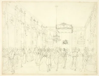 Estudo para Drawing Room, St. James, da Microcosm of London
