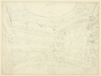 Estudo para Royal Circus, da Microcosm of London