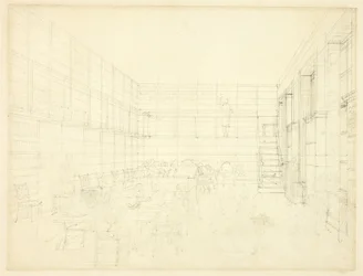 Estudo para Royal Institution, Albemarle Street, da Microcosm of London