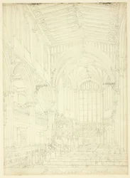 Estudo para a Igreja de St. Margaret, de Microcosm of London