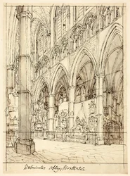 Estudo para a Abadia de Westminster, do Microcosm of London