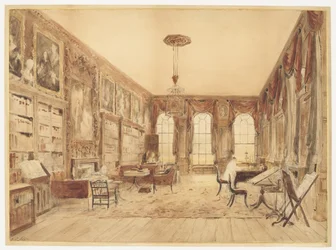 O interior da biblioteca de Cassiobury