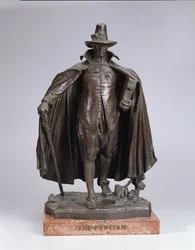 O puritano, fundido em 1899 (bronze sobre base de mármore italiano)