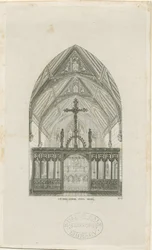 Alton - Interior da Escola do Convento de São João: gravura, sd [ 1842] (impressão)