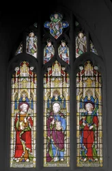São Pedro, São Tiago o Grande e São João Evangelista, 1851 (vitral)