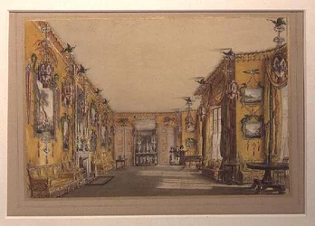 A Sala de Desenho Amarela (Norte) (cor litho)