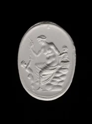 Impressão de uma argola representando Afrodite, c.100-70 BC (gesso)