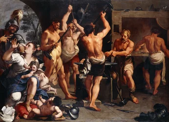Marte e Vênus na forja de Vulcano