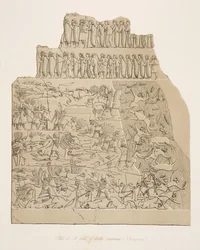 Um campo de batalha (Kouyunjik), de Monumentos de Nínive, pub. 1849