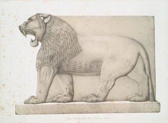 Leão colossal da Grande Entrada de Nimroud [Calá], 1853
