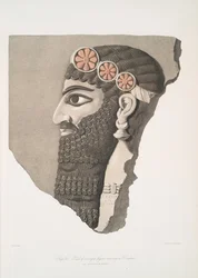 Cabeça de uma figura alada usando um diadema, 1849