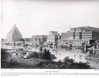 Nineveh restaurado, ilustração de &39;História das Nações de Hutchinson&39;