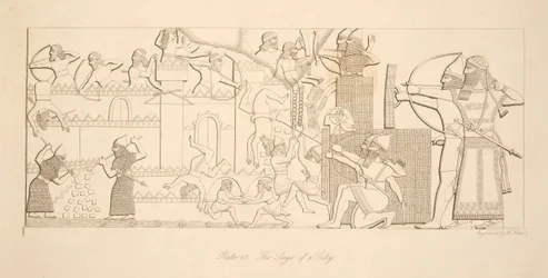 O Seige de uma cidade, dos monumentos de Nínive, bar. 1849