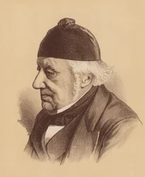 Sir William Westbrooke Burton, antigo juiz do Supremo Tribunal, Nova Gales do Sul (litografia a cores)