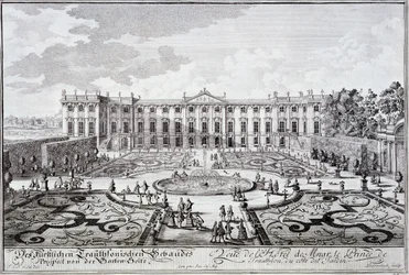 Frente do jardim do Palácio do Príncipe de Trauthson, Viena c.1719