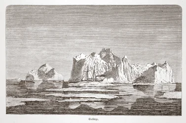 Icebergs, com o Tegetthoff, 1876