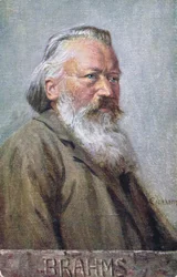 Cartão postal representando Johannes Brahms c.1910