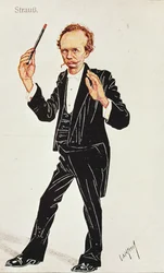Richard Strauss (1864-1949) conduzindo